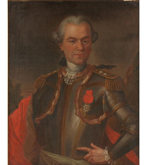 Appraisal: French portrait of th century general in plastron and epaulletes