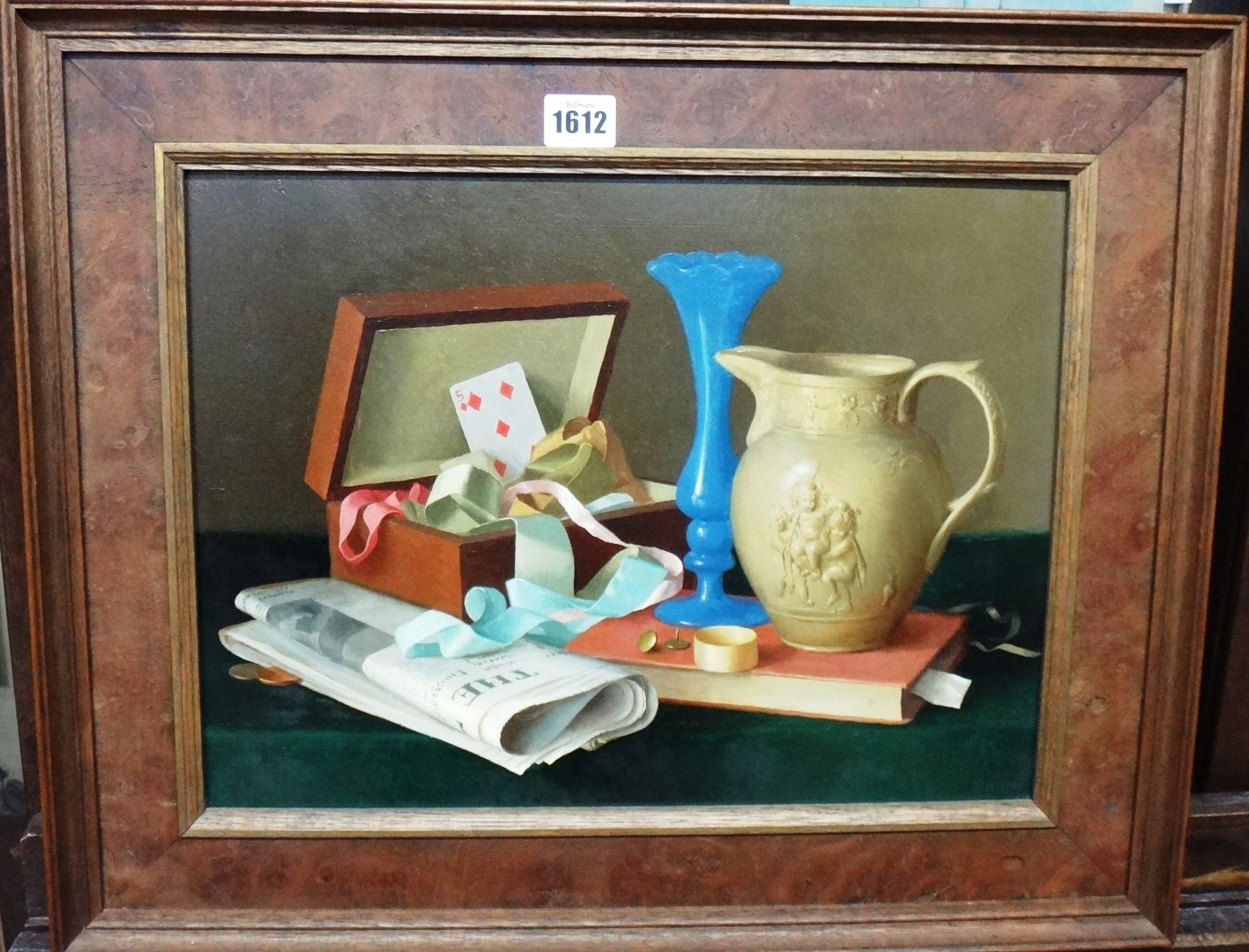 Appraisal: Gerald Norden - Ribbons Paper and Jug oil on board