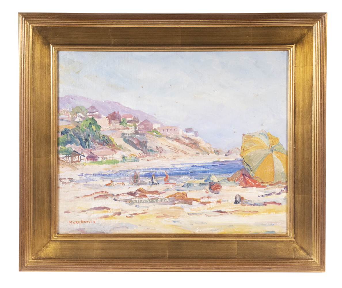 Appraisal: MARY CABLE BUTLER PA - Double-sided painting with Beach Scene