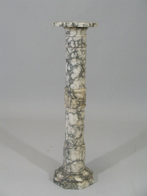 Appraisal: Marble Pedestal Columnar form with canted top and base diagonal