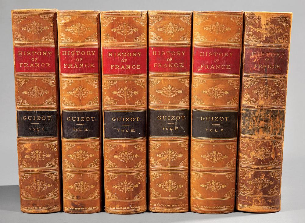 Appraisal: Leather Bindings History of France c volumes gilt tooled