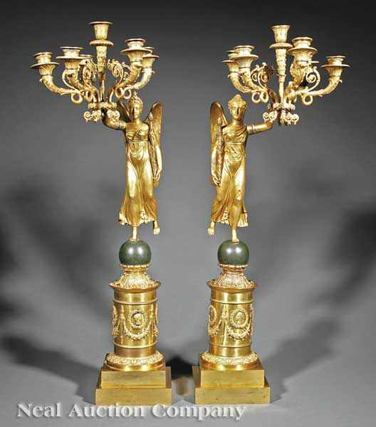 Appraisal: A Pair of Louis Philippe Gilt and Patinated Bronze Figural