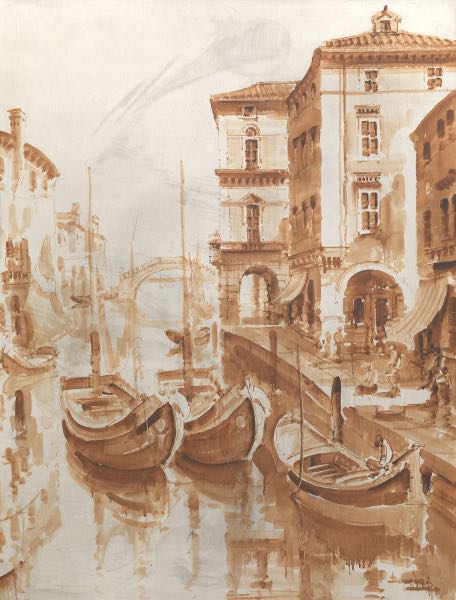 Appraisal: GINO DONAGGIO ITALIAN - x Chioggia Gouache on wood panel