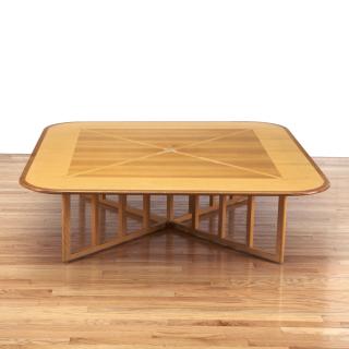 Appraisal: Modernist inlaid coffee table by Gwathmey Siegel Modernist inlaid coffee