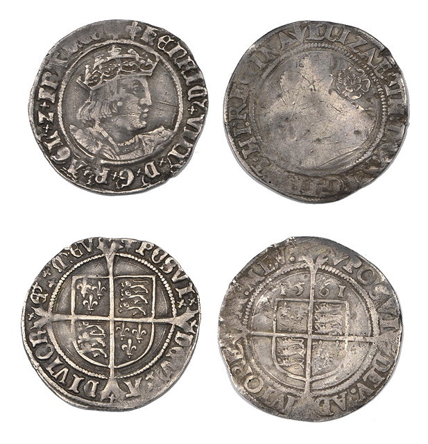 Appraisal: England hammered coinsincluding a Henry VIII groat nd coinage AVF