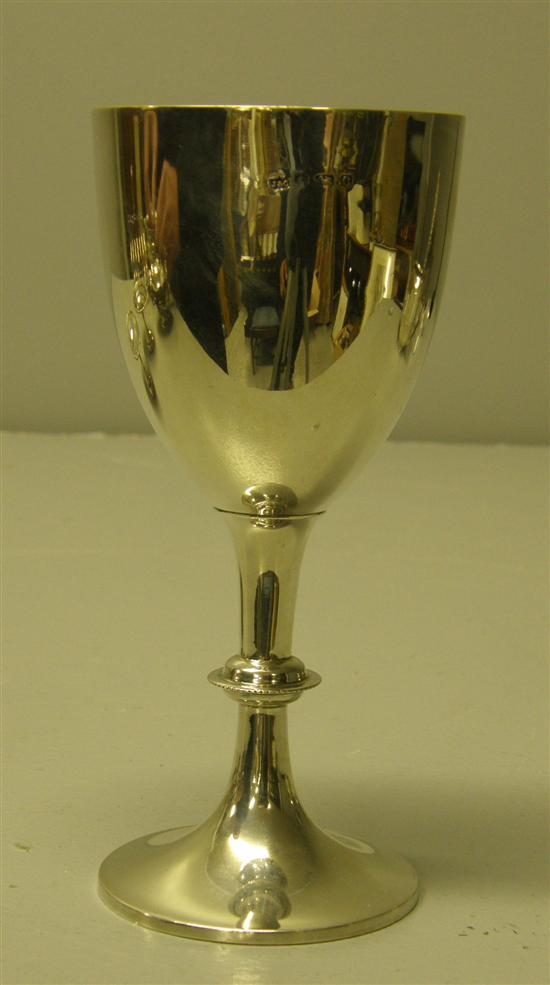 Appraisal: Edward VII silver Communion chalice of plain design with beaded