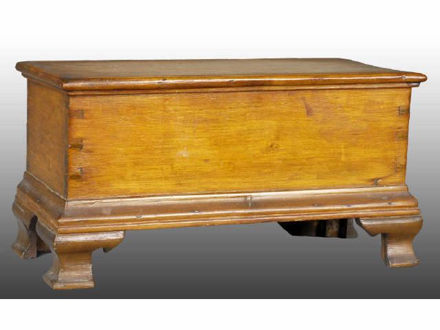 Appraisal: Miniature Chippendale Blanket Chest Description Dovetailed No damage or repairs