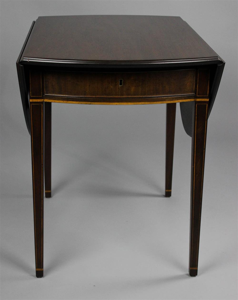 Appraisal: KITTINGER COLONIAL WILLIAMSBURG CW FEDERAL STYLE INLAID MAHOGANY PEMBROKE TABLE