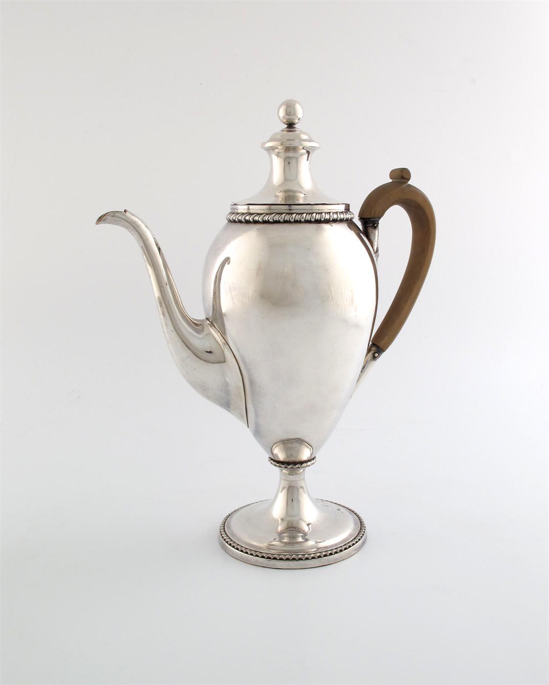 Appraisal: A George III old Sheffield plated coffee pot