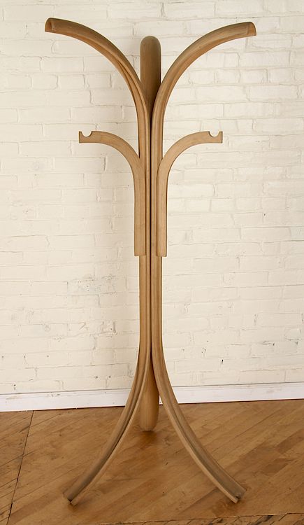 Appraisal: SCULPTURAL ITALIAN ASH COAT RACK C A sculptural Italian ash