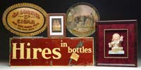 Appraisal: LOT OF FIVE ADVERTISING ITEMS Includes a w x -