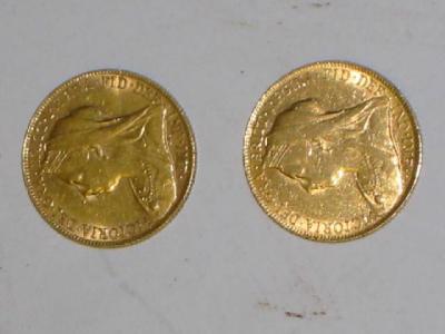 Appraisal: TWO VICTORIAN GOLD SOVEREIGNS and