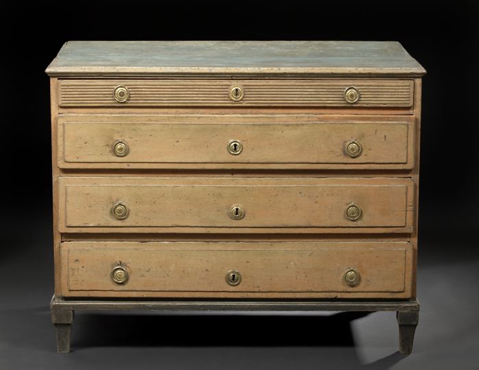 Appraisal: Good Swedish Neoclassical Polychromed Oak Commode fourth quarter th century