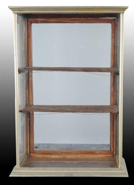 Appraisal: Country Store Display Case Description Chrome over wood Opens from