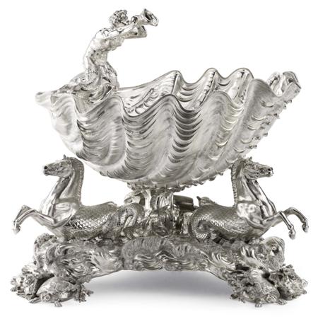 Appraisal: An impressive George IV silver dessert bowl John Bridge for