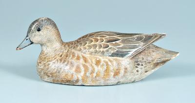 Appraisal: Blue wing teal hen decoy hollow body with head slightly