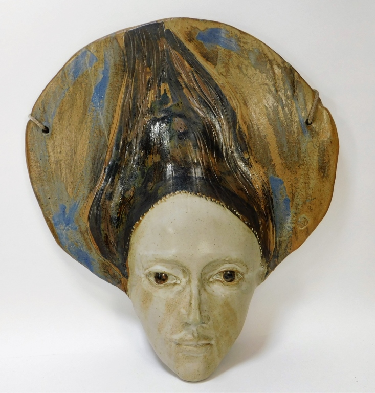 Appraisal: MARCO CELOTTI ART POTTERY CERAMIC FACE SCULPTURE Pennsylvania th CenturyLarge