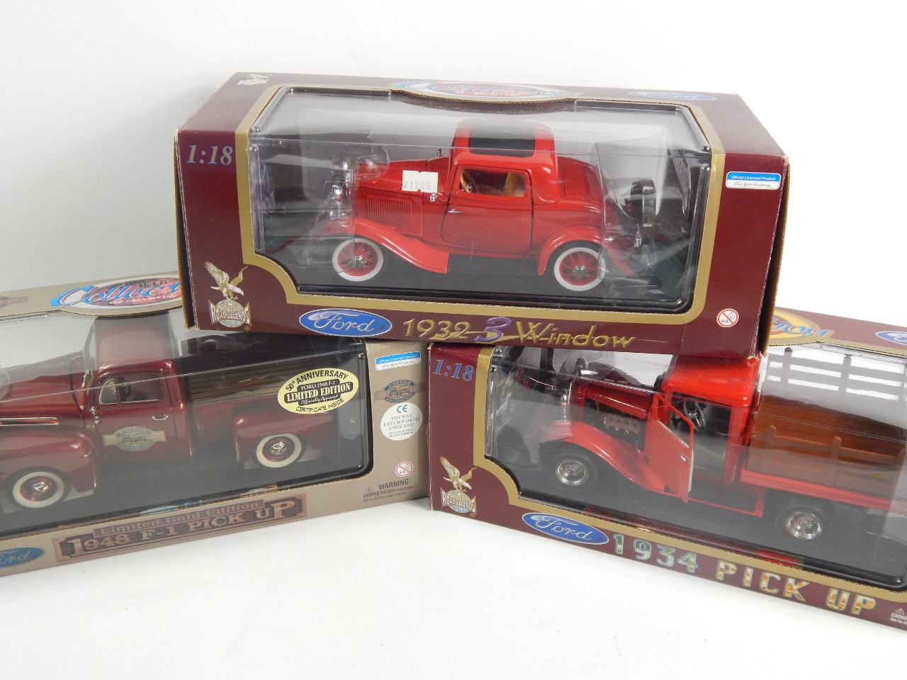 Appraisal: Three scale die cast model Ford vehicles with original boxes