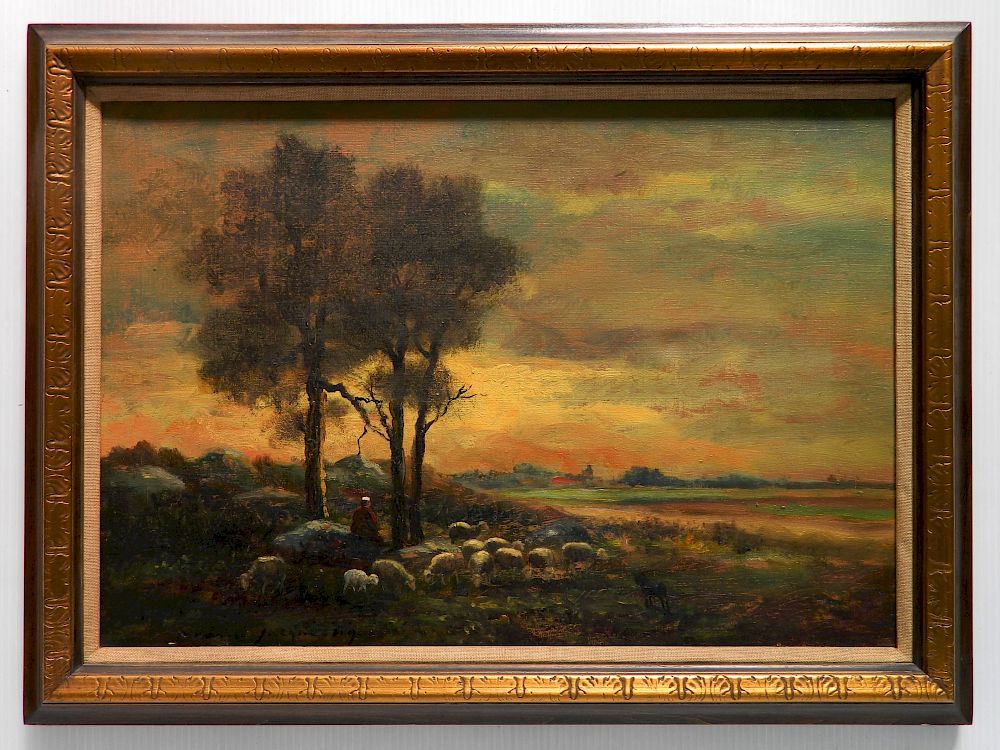 Appraisal: Maurice Jacque oil Maurice Jacque French th th c -