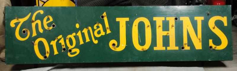 Appraisal: Porcelain Neon The Original John's Sign Description Neon needs to