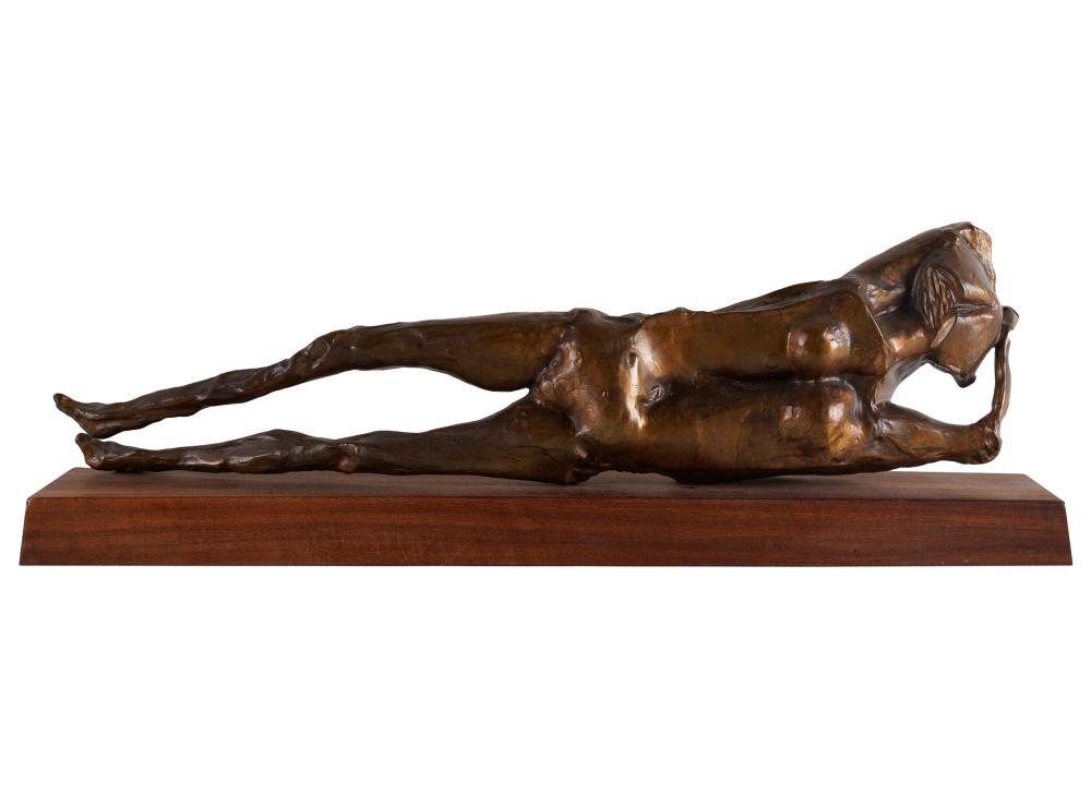 Appraisal: ROBERT CHESTER THOMAS - RECLINING FIGUREbronze stamped RT to top