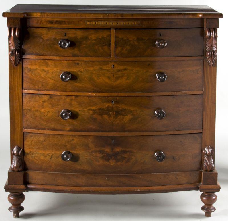 Appraisal: Scottish Gentleman's Chest mid th century mahogany and mahogany veneers