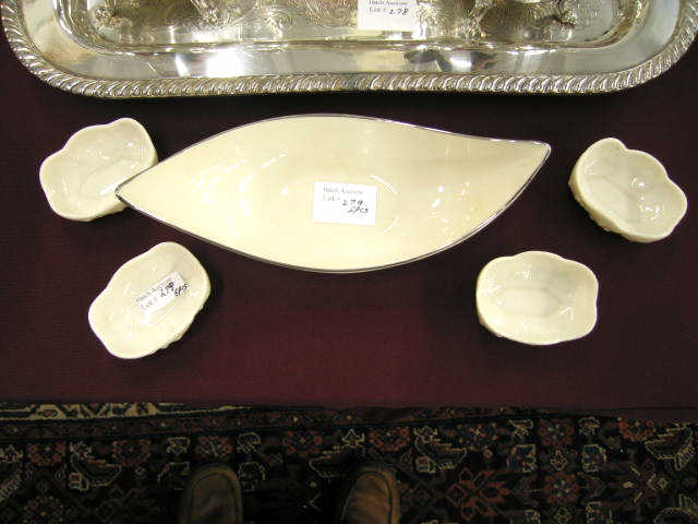 Appraisal: Pcs Lenox Porcelain celery set