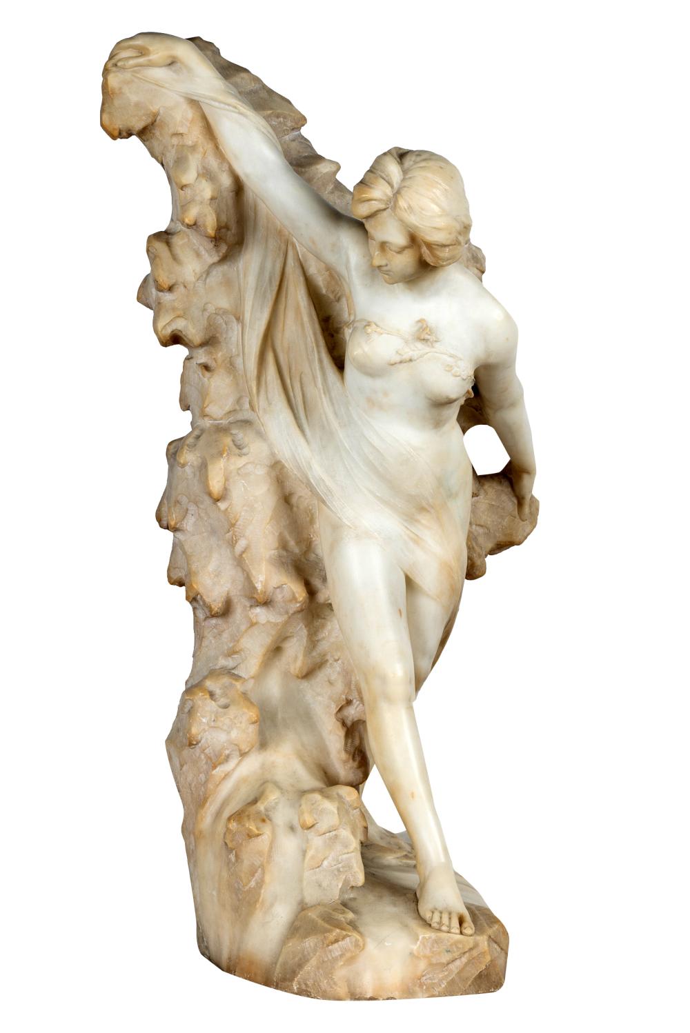 Appraisal: GIUSEPPE GAMBOGI - NYMPHcarved marble signed to verso Provenance Klein