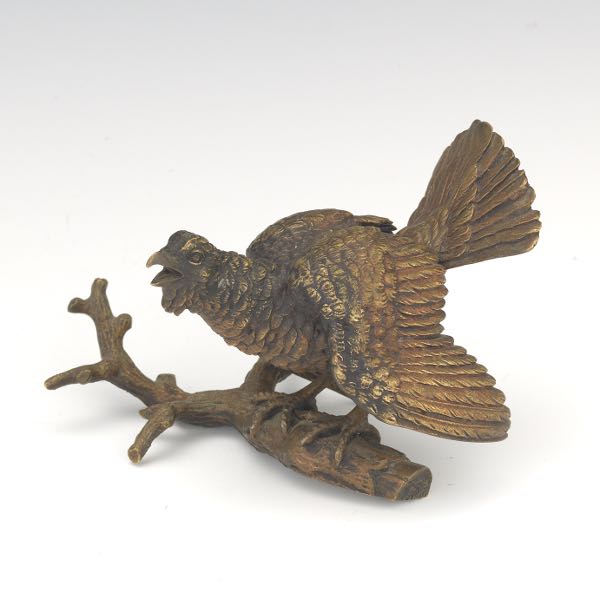 Appraisal: AUSTRIAN BRONZE CAPERCAILLIE AFTER A MODEL BY CARL KAUBA AUSTRIAN