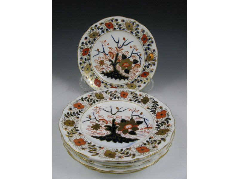 Appraisal: Set of Six English Imari Dessert Plates ca one with