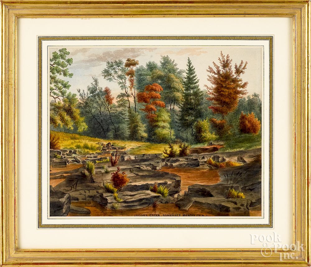 Appraisal: Augustus Kollner two watercolor views Augustus Kollner American - two