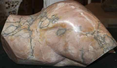 Appraisal: KARL HOLLANDER ROSE MARBLE TORSO OF A WOMAN h w