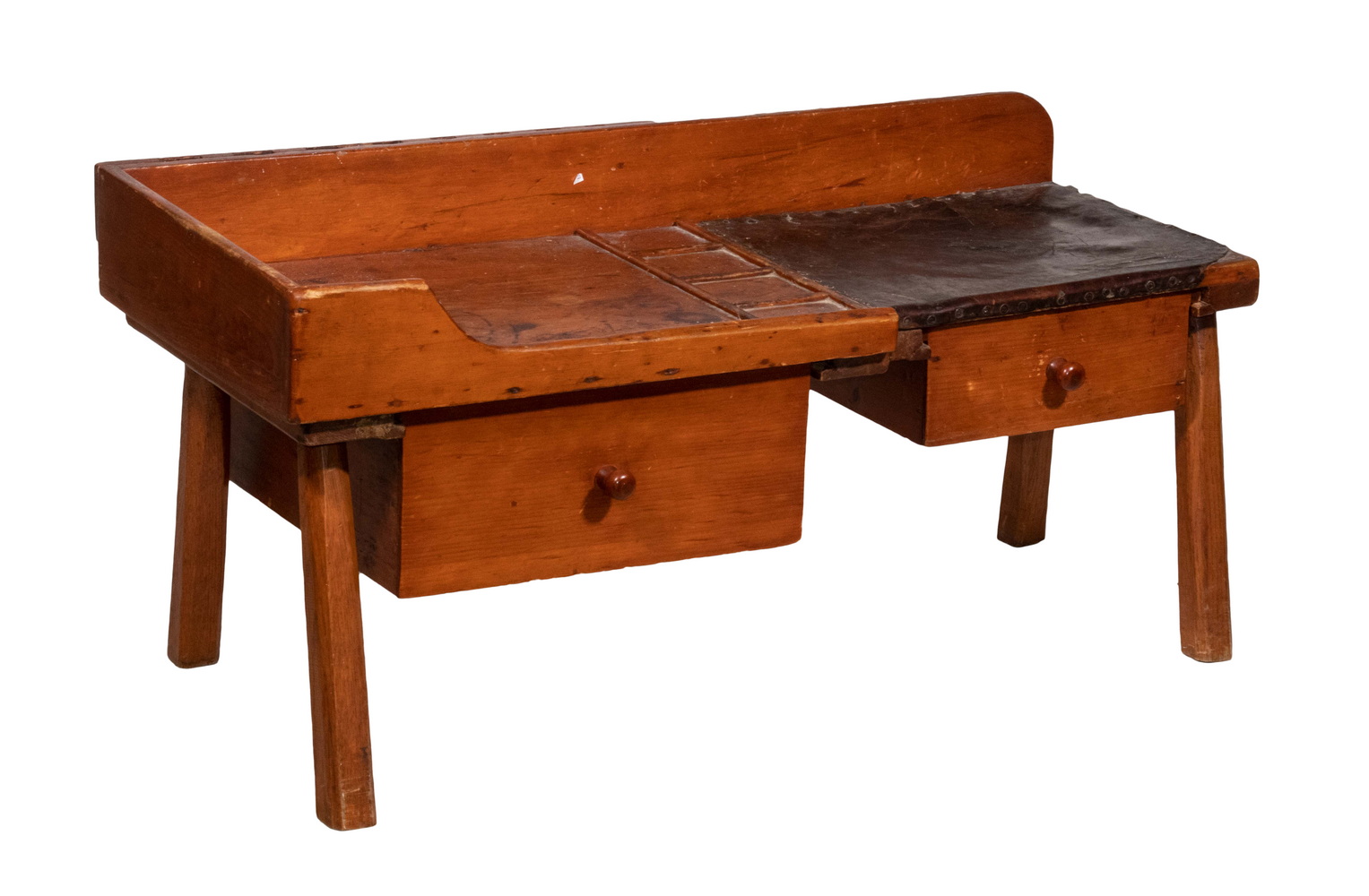 Appraisal: COBBLER'S BENCH th c Pine Cobbler's Bench having a galleried