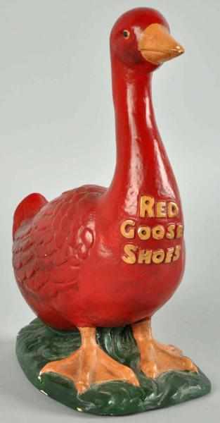 Appraisal: Plaster Red Goose Shoes Display Piece Description Nice figural Red