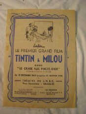 Appraisal: A Belgian TINTIN MILOU film promotional supplement November x cm