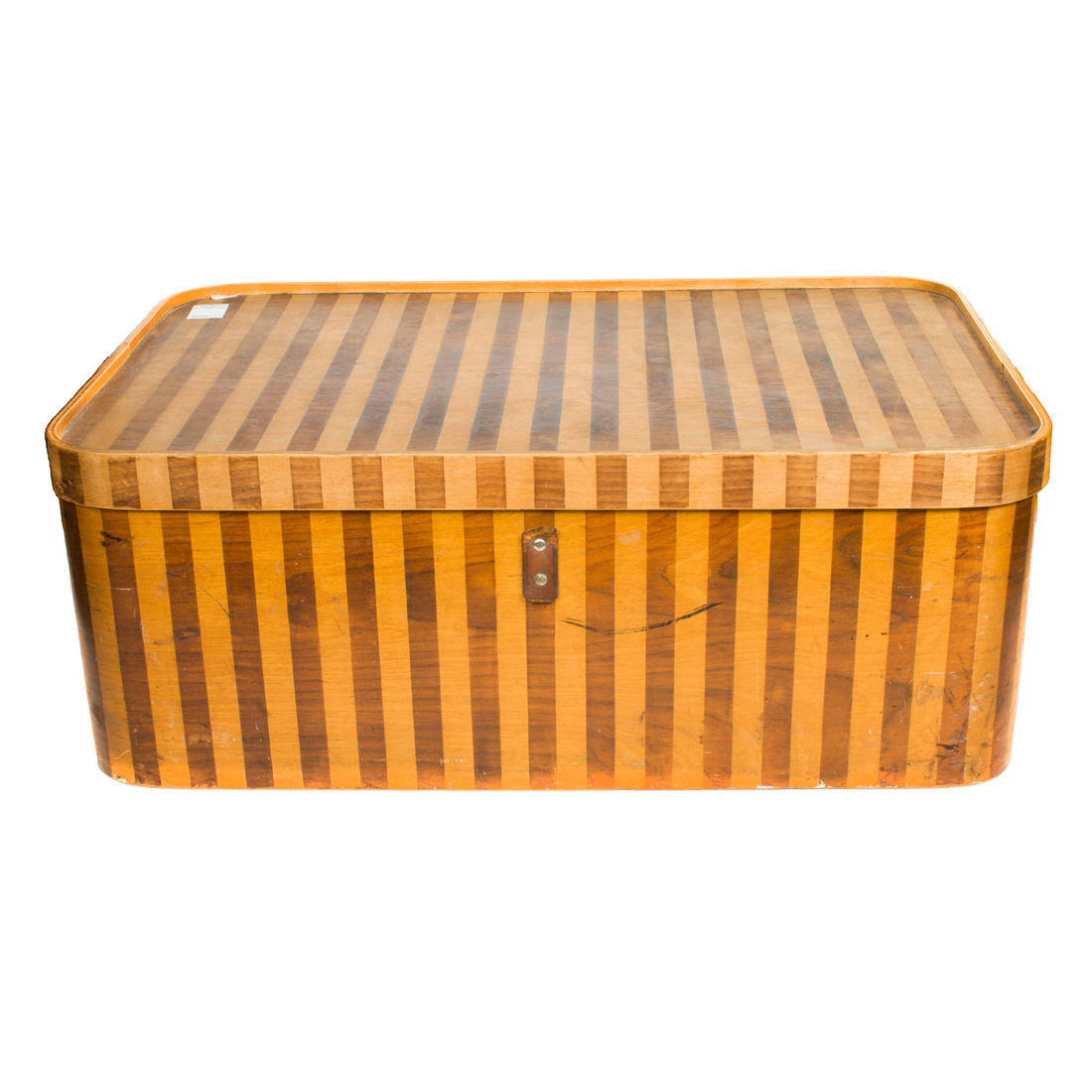 Appraisal: A MODERNIST STRIPED WOOD BOX A Modernist Striped wood box