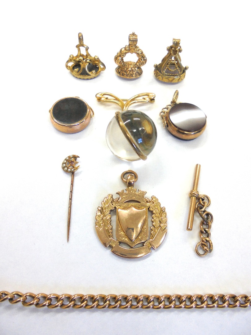 Appraisal: A collection of jewellery comprising five Victorian and later gold