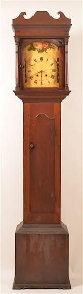 Appraisal: American th Century Walnut Tall Case Clock American Early th