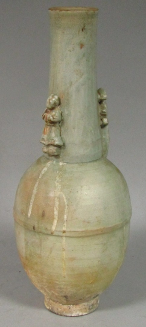 Appraisal: A Chinese Song style vase the bulbous body with cylindrical