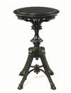 Appraisal: STAND - Aesthetic period black lacquer on cherry stand with