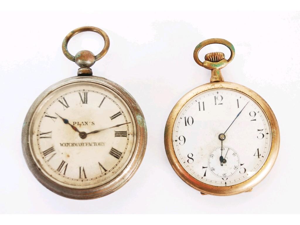 Appraisal: EARLY TWENTIETH CENTURY GILT CASED OPEN FACE POCKET WATCH with