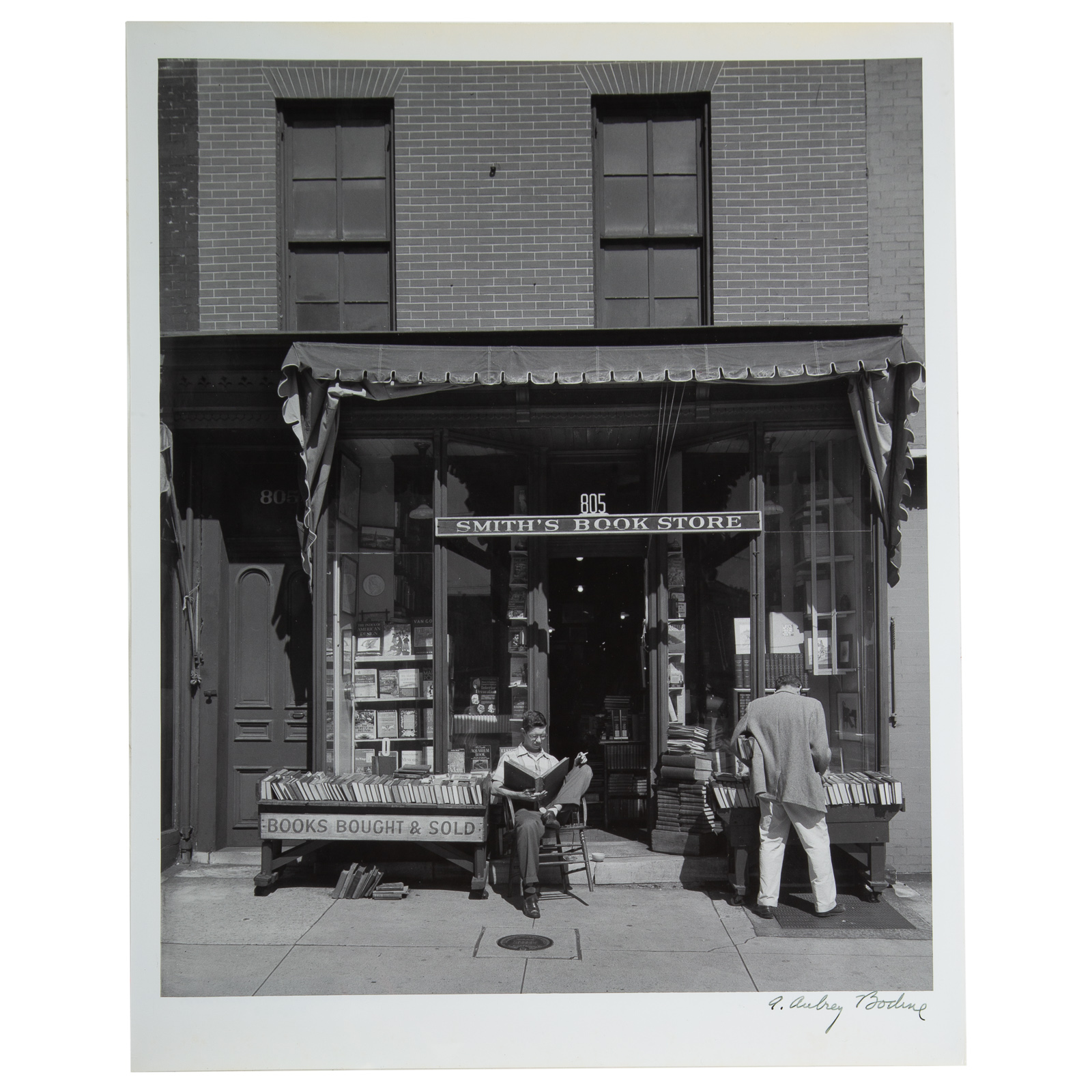 Appraisal: A AUBREY BODINE SMITH'S BOOK STORE PHOTOGRAPH American - Gelatin