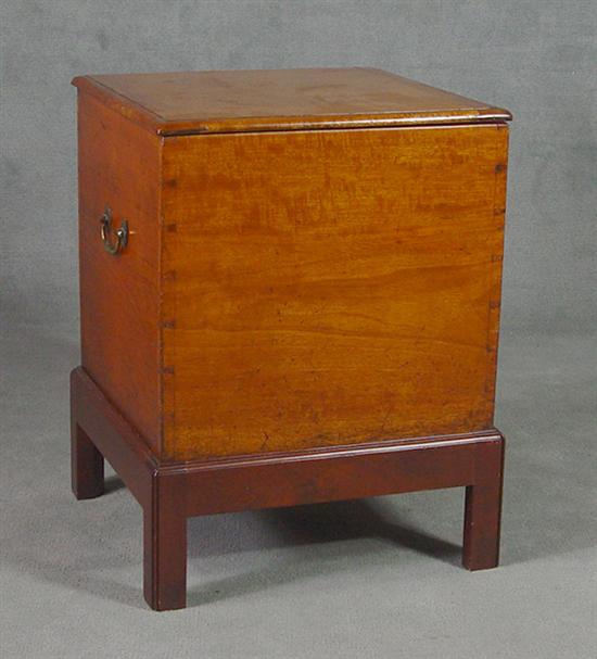 Appraisal: English Mahogany Silver Chest th Century Molded breadboard top above