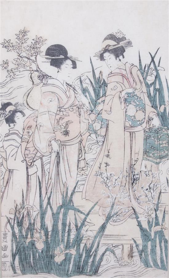 Appraisal: Sale Lot Utagawa Toyokuni Japanese - Two Geishas woodblock print