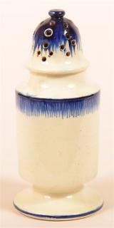 Appraisal: Leeds Soft Paste Blue Feather Edge Pepper Pot Leeds Soft