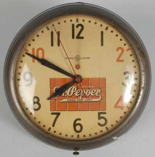 Appraisal: Dr Pepper Electric Clock Description s Cord needs to be