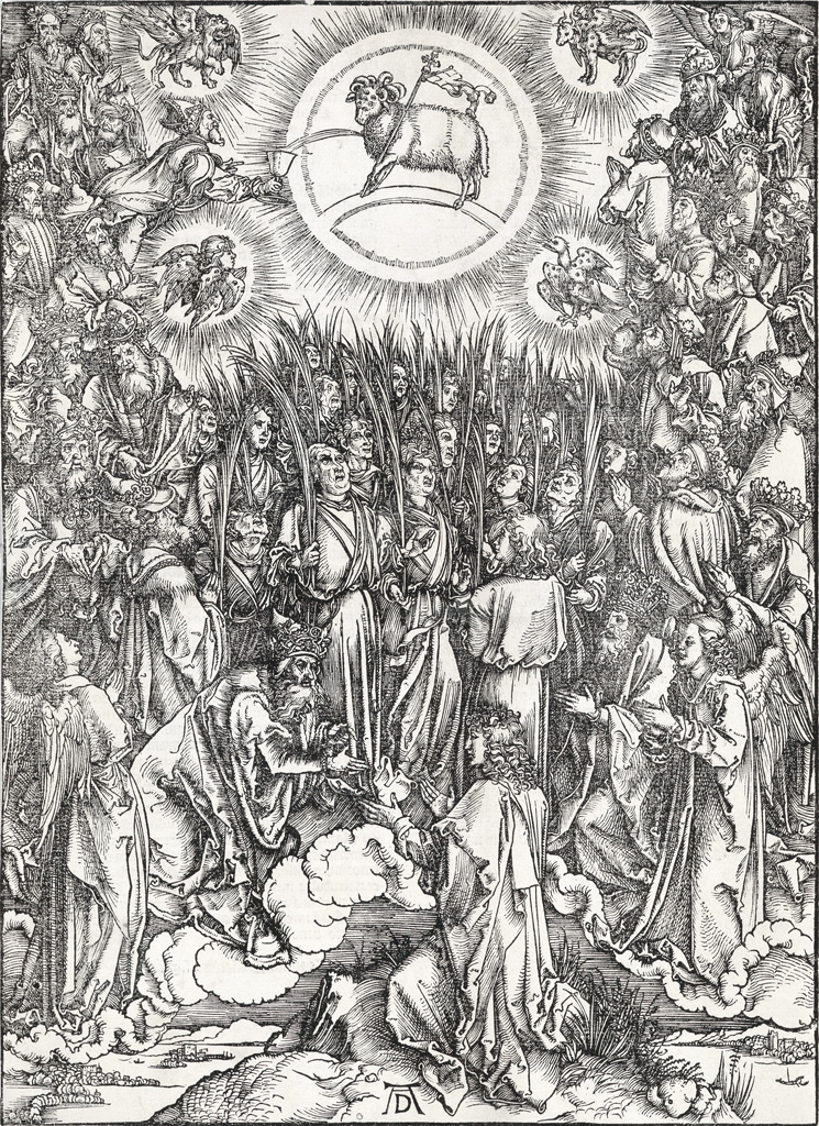 Appraisal: ALBRECHT D RER The Adoration of the Lamb Woodcut x