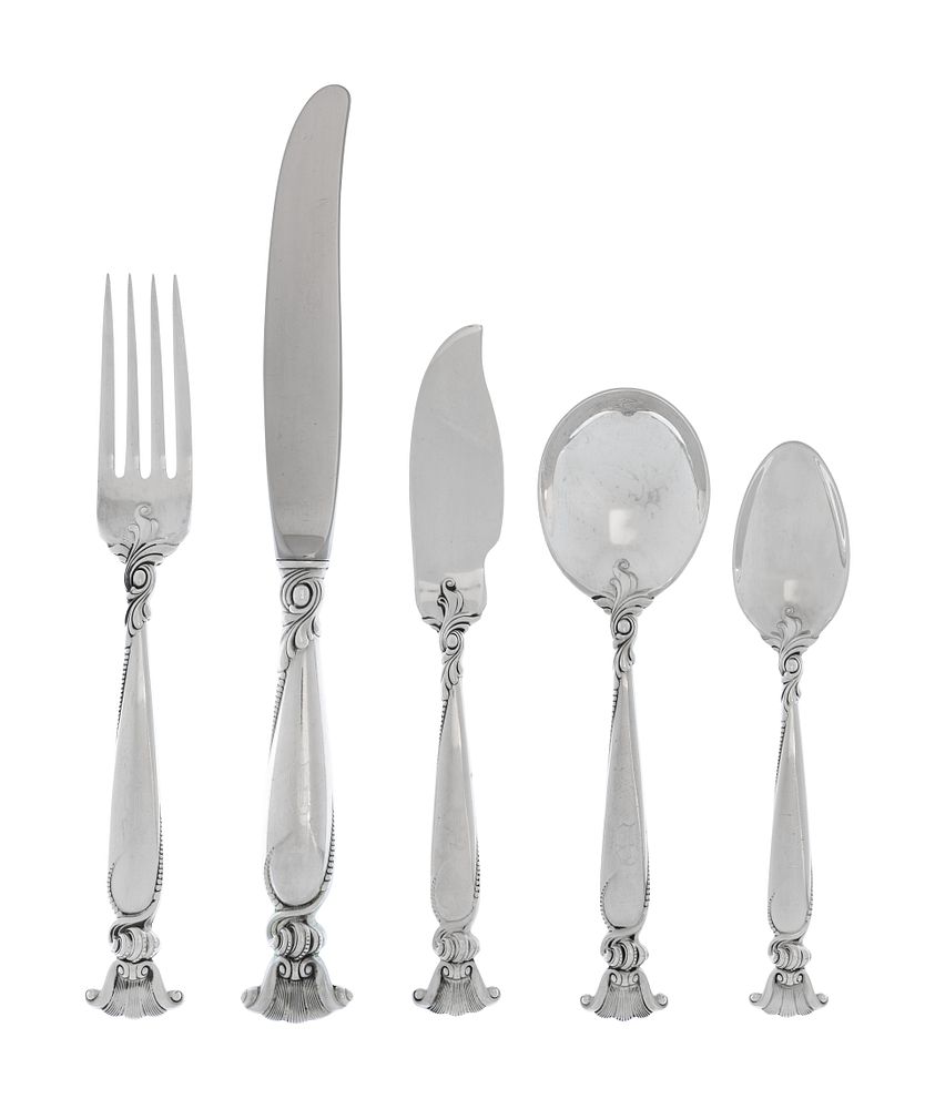 Appraisal: An American Silver Flatware Service An American Silver Flatware Service