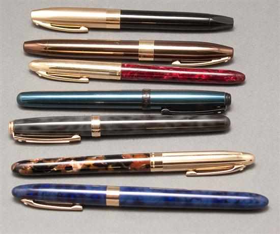 Appraisal: Seven Sheaffer fountain pens Estimate - Pen s have not