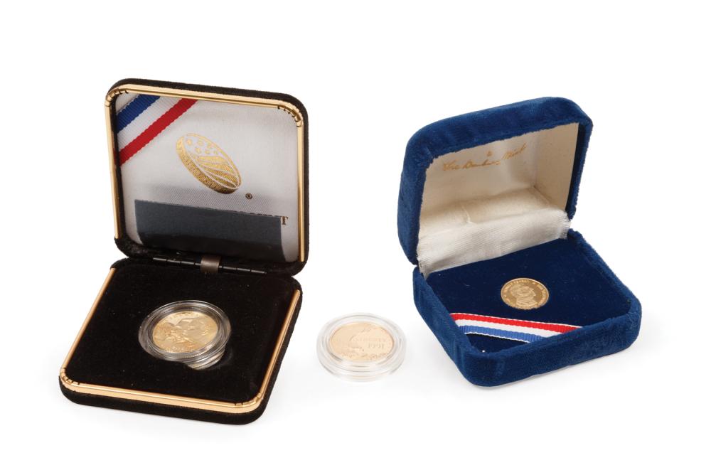 Appraisal: Three American Commemorative Gold Coins incl -W Mount Rushmore Gold